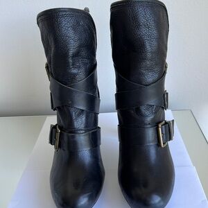 DKNY black Leather boots.  Excellent condition. Worn once.  Size 7.5.